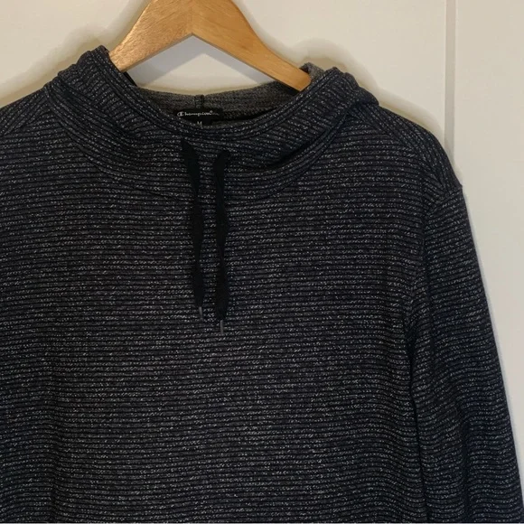 Champion Black Hoodie Sweatshirt Size M - Picture 3 of 9